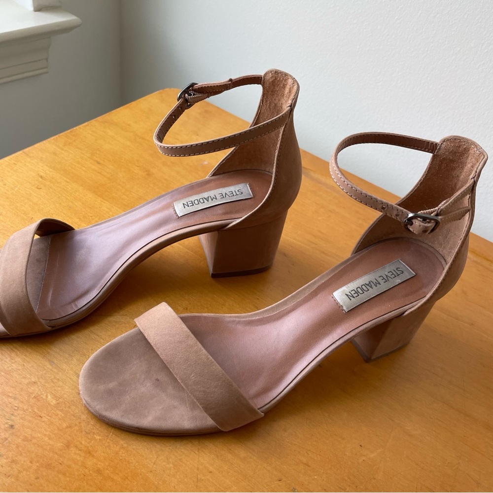 Steve Madden Leather Sandals - Block Heel